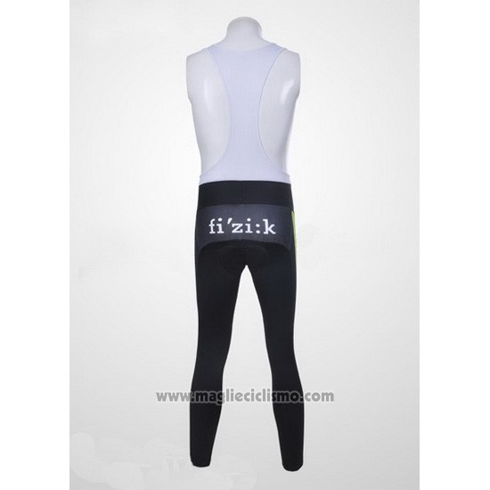 2011 Abbigliamento Ciclismo Liquigas Cannondale Nero e Verde Manica Lunga e Salopette